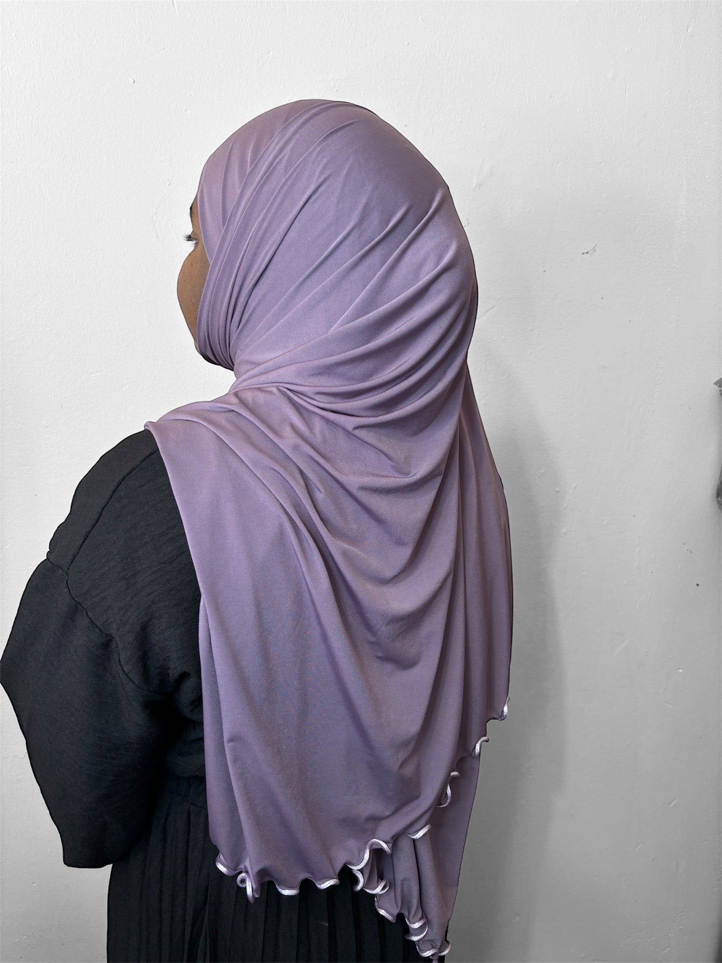 Hijab jersey premium frisé - Lilas
