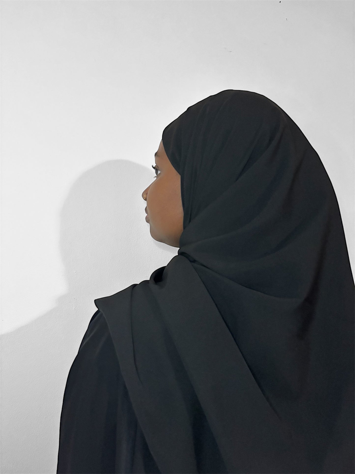 Hijab soie de médine - Noir