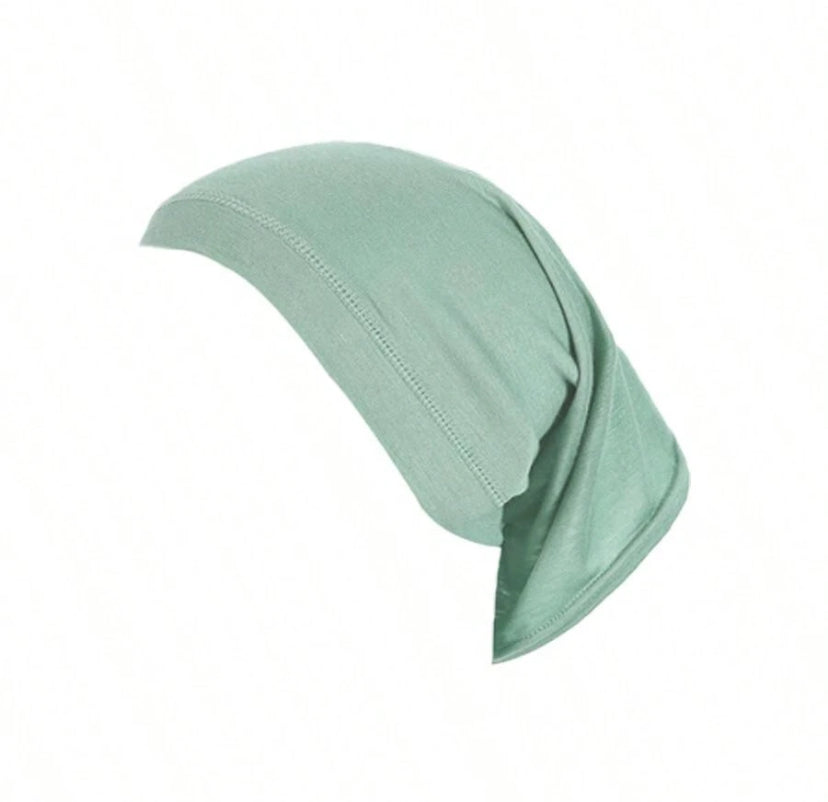 bonnet hijab vert eau