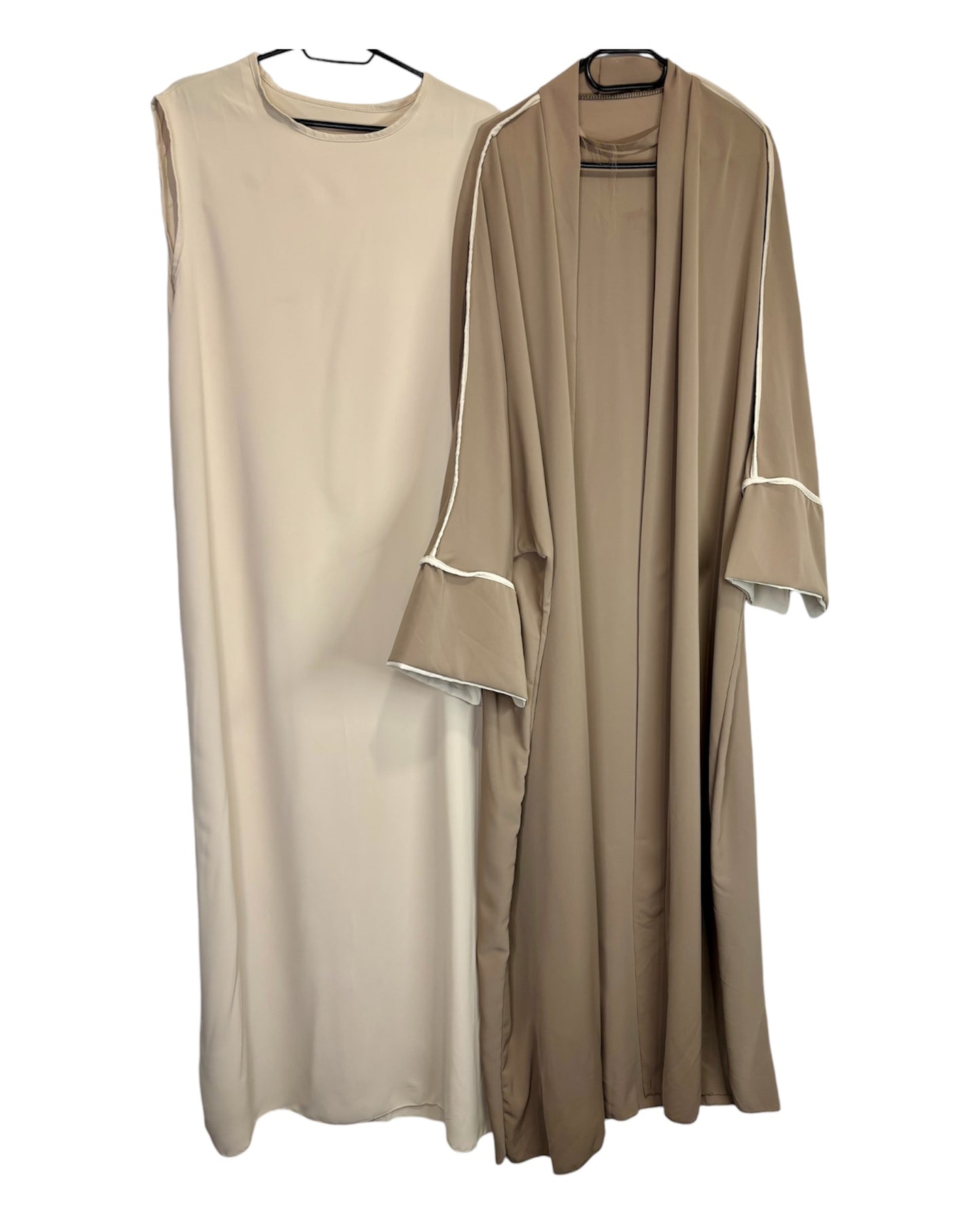 Ensemble kimono et abaya sans manche