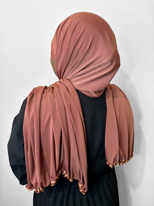 HIJAB JERSEY PREMIUM FRISÉ - MARRON AUBURN