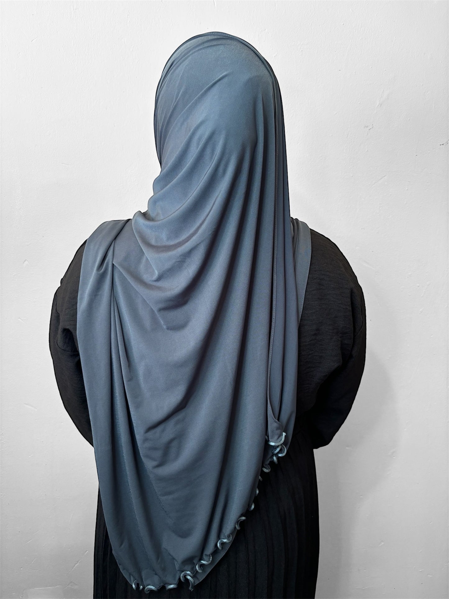 HIJAB JERSEY PREMIUM FRISÉ - BLEU MINÉRALE