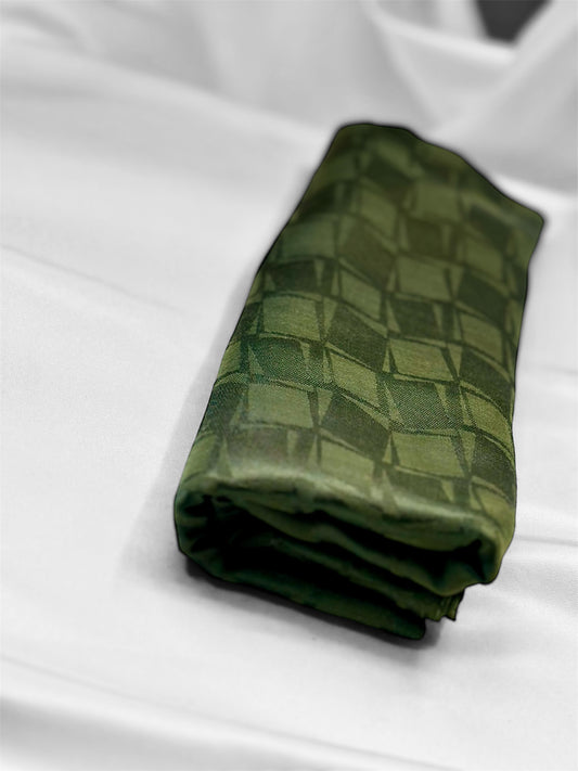 hijab jacquard vert foncé